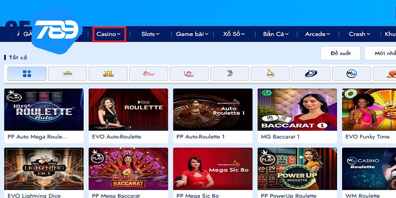 Cách tham gia chơi Casino tại CF789